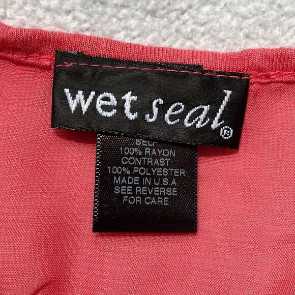 Wet Seal Striped Hi/Low Lightweight Tank Top w/Sheer Back and Cut Outs (Size: S) - Picture 10 of 12